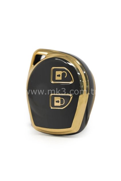 Luxury Suzuki Alto Swift Baleno Sx4 Grand Vitara Jimny 2 Button Nano Key Case Black Gold Color