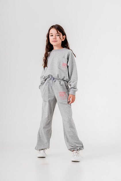 Groovy Gi̇rl Printed Girls' Top and Bottom Tracksuit Set