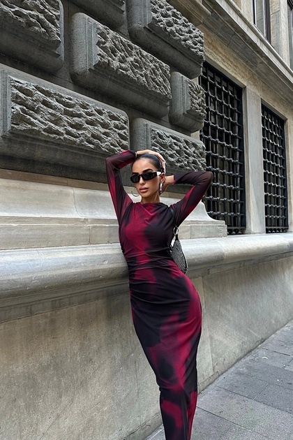 bodycon pink maxi dress I.AM.GIA Ashlee in Solid color Neckline hp2 Size:8 1/2 Wide Black Tie Wedding Guest