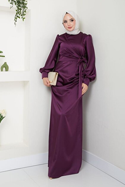 Aye Melek Women's Clothing Fashion Islamic Evening Dress Satin Dress 2762- Trendyol Aye Melek Women's Clothing Fashion Islamic Evening Dress Satin Dress 2762- Trendyol