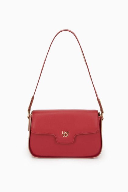 Red Adjustable Strap Shoulder Bag