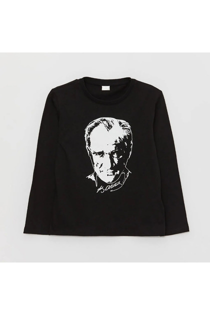 Unisex Long Sleeve Atatürk Printed T-Shirt