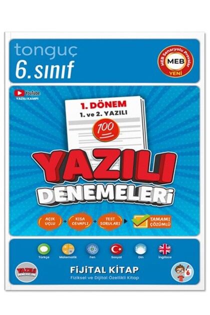 Tonguç 6. Sınıf Yazılı Denemeleri 1. Dönem 1 Ve 2. Yazılı
