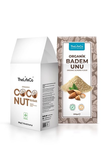 Kurabiye Hazırlama Seti - Organik Badem Unu 250 G & Organik Hindistan Cevizi Şekeri 300 G