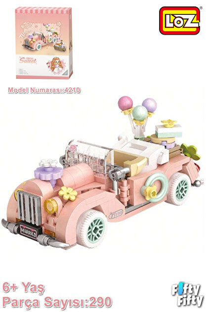 Vagonlife LOZ Mini Block Serisi/ Pembe Araba -LZ4210 (290 Parça