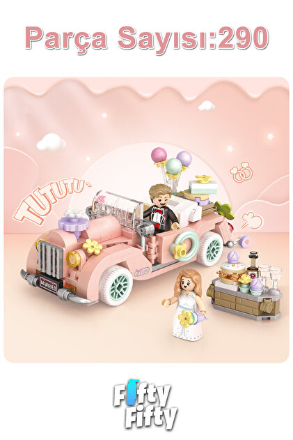 Vagonlife LOZ Mini Block Serisi/ Pembe Araba -LZ4210 (290 Parça