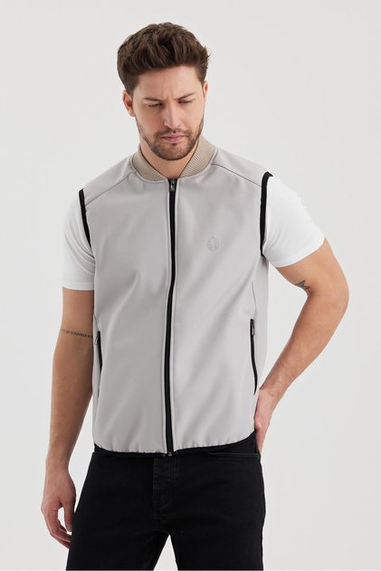 Narrow Cut Polar Waterproof Softshell Fabric Vest (Uni-Ylk03)
