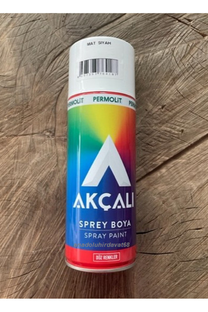 AKÇALI MAT SİYAH ÜSTÜN KALİTE TAMPON BOYASI MAT SİYAH SPREY BOYA 400ML 526