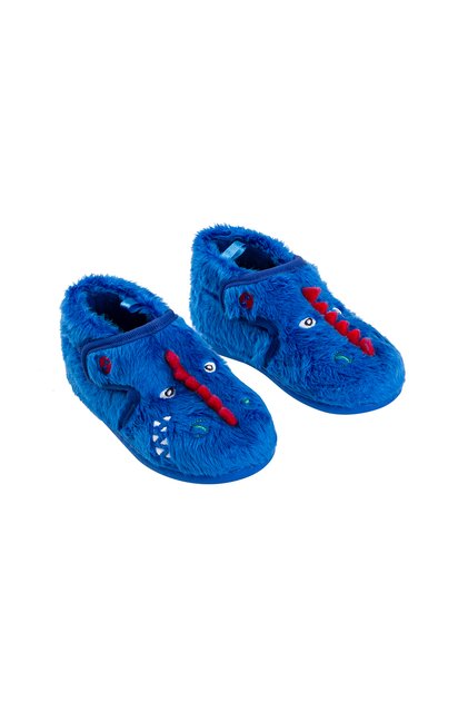 Boy's Navy Shark Booties Socks