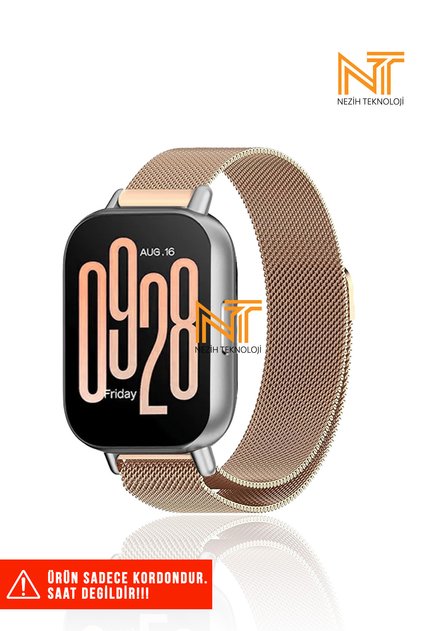 Redmi Watch 5 Active / Redmi 5 Lite Uyumlu Milanes Örgü Hasır Metal Kordon