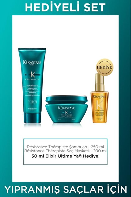 t*y様 未開封KérastaseChronologisteトリートメント500 Kerastase Resistance Therapiste Yoğun Onarıcı Hediyeli Saç Bakım
