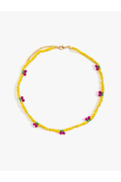 Multi-necklace with Colorful Bead Detail