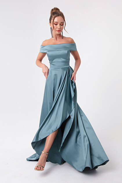 affordable white graduation dresses Premiere | Brown Boat-Neck Maxi Dress With Cape Sleeves And Open-Back