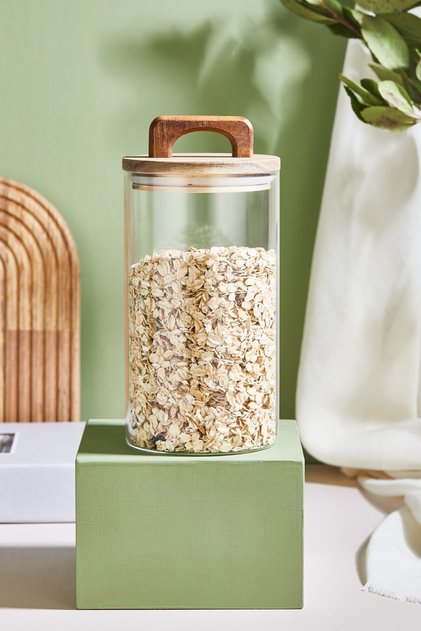 Glass Jar/Storage Container with Lid - 18 cm