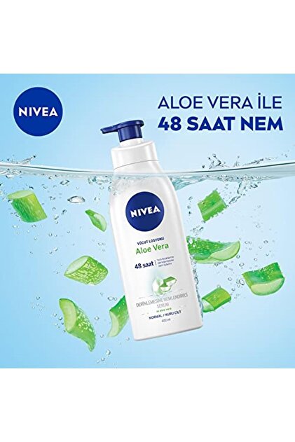 NIVEA Aloe Vera Vcut Losyonu, Normal / Kuru Ciltler Iin, 400ml
