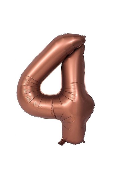 Retro Chocolate Brown 4 Numbers Foil Balloon 100 cm