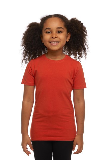 Kiremit Basic Unisex Kids Crew Neck Short Sleeve T-Shirt