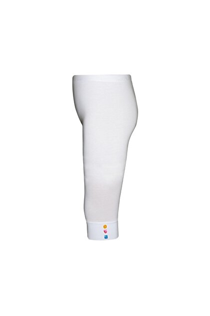 Girls' Below-Knee Leggings Capri with White Button Accessories