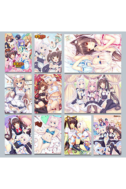 Choice Nekopara Japanese Anime Poster Chocola Vanilla Game Catgirl