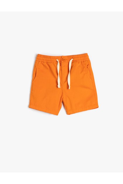 Shorts Tie Waist Pocket Cotton