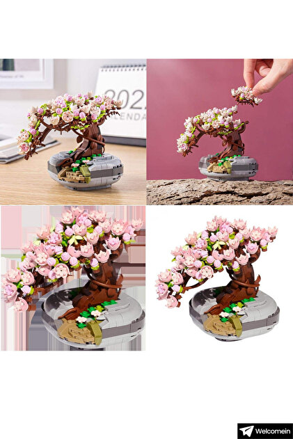 welcomein Dekoratif Koleksiyonluk Sakura Çiçek Yapım Seti Legosu