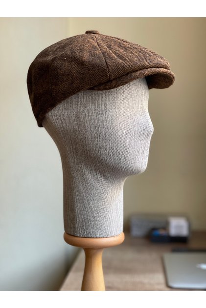 Standard Winter Wool English Cap Draped Winter Wool Cap Hat English Style Cap Draped Model Men's Cap Lined Cap Hat Blinders Model Men's Cap Herringbone Cap