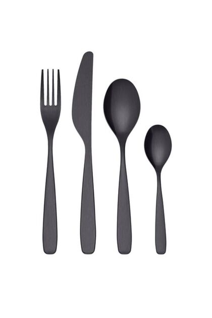 Tıllagd Black 24 Parça Çatal Kaşık Bıçak Seti