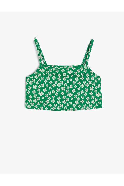 Crop Athlete Thin Strap Floral εμπριμέ