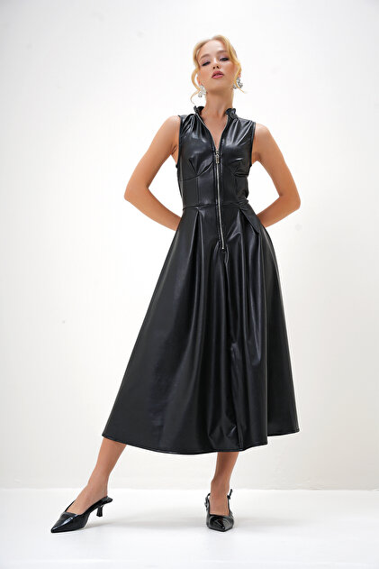 alc faux leather dress ALC Women's Lexi Vegan Leather Dress main image 0
