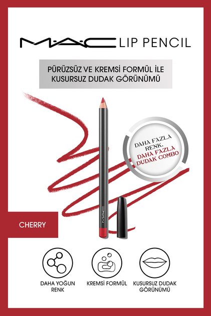 Kremsi Kalıcı Dudak Kalemi - Lip Pencil - Cherry 1.45 G