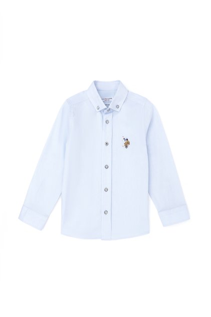 Boys Light Blue Long Sleeve Basic Shirt 50284002-VR003