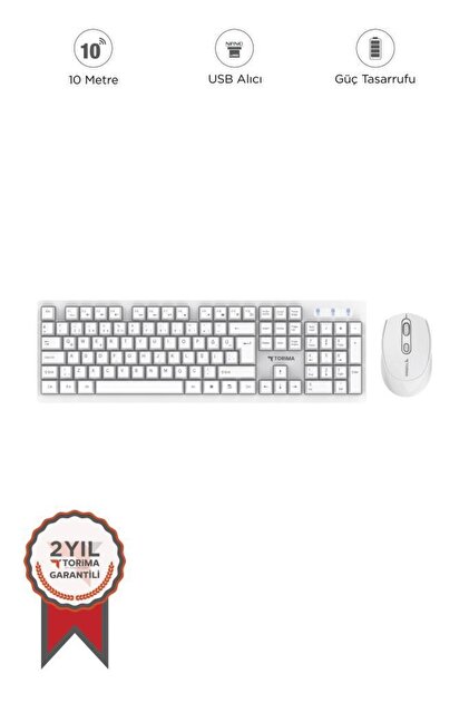 Torima Kablosuz Q Klavye Mouse Seti TMK01 Beyaz - Fiyatı, Yorumları