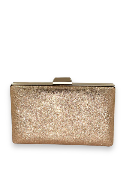 2026 Trend Special Design Crystal Patterned Evening Dress Bag Matte Leather Metal Strappy Rose Gold Stylish Wedding