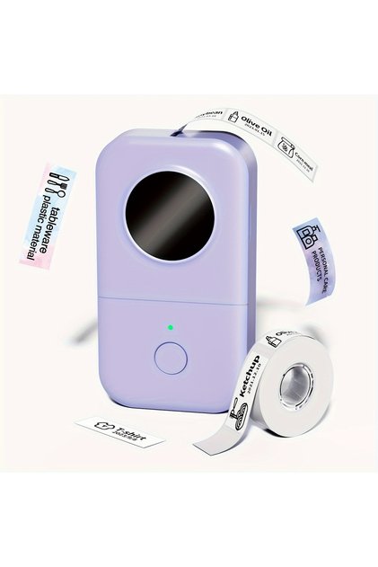 D30 Etiket Makinesi Mor, Kablosuz Taşınabilir Termal Bluetooth - Usb Şarjlı ( Türkiye Garantili)