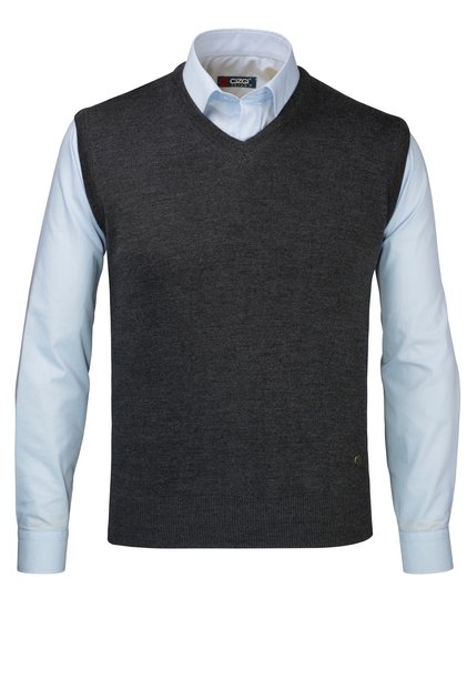 Men's V-Neck Knitwear Anthracite Sweater Colorful Winter Steel Knit Classic Fit