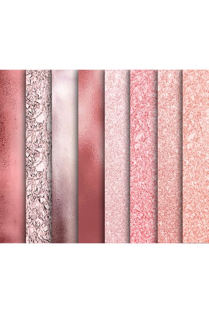 Pink Glitter Themed Gift Package Paper (35X50 cm 8 Pieces)