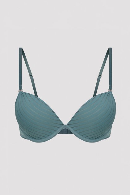 Wowbra Essentials Push Up Supported Gray Bra