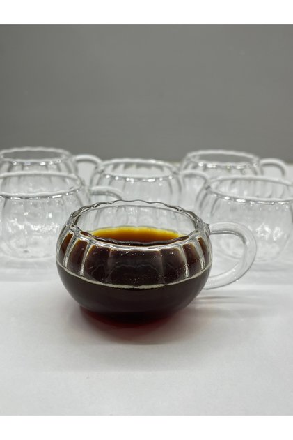 2 Pieces Mini Heat Resistant Glass Coffee Cup Mug 100 ml