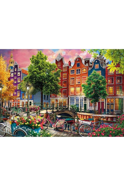 Ks Games Beautiful Sunset in Amsterdam 1000 Parça Puzzle - Fiyatı