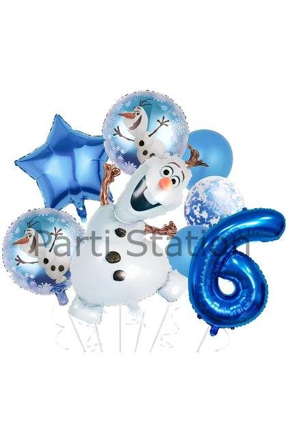 Frozen Elsa Olaf 6 Year Old Balloon Set Frozen Elsa Olaf Concept Birthday Foil Balloon Set