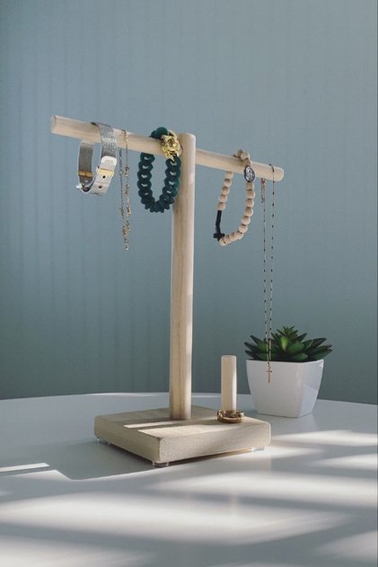 Wooden Jewelry Holder | Jewelry Tree | Necklace and Ring Holder
