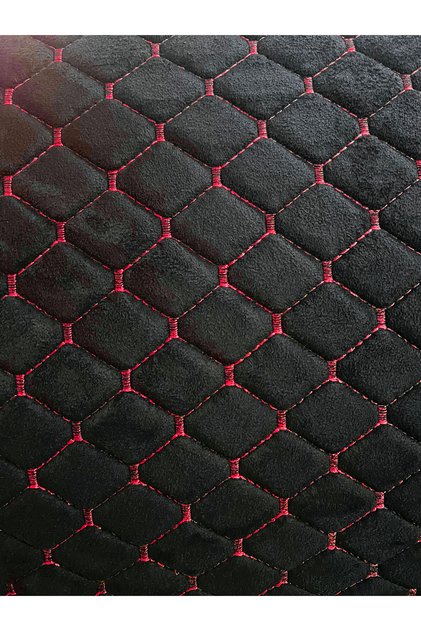 Babyface Imported Quilted Fabric Upholstery Fabric Automotive Fabric Black Fabric Red Sewing
