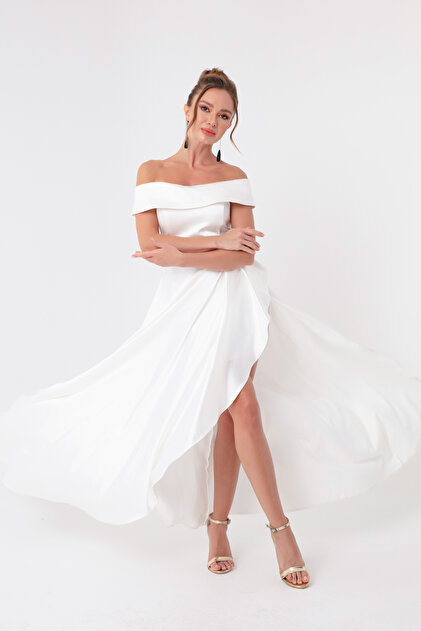 green emerald velvet dress Zapaka Women Cute White Bateau Short Graduation Dress Long Sleeves Lace-Up Back Commencement Dress with Lace, White / US4