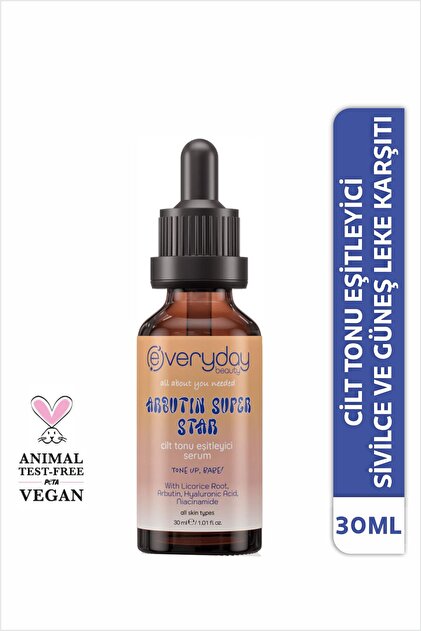 Arbutin Super Star Skin Tone Even Serum 30ml Anti-Acne, Anti-Sunspot, Brightening Serum