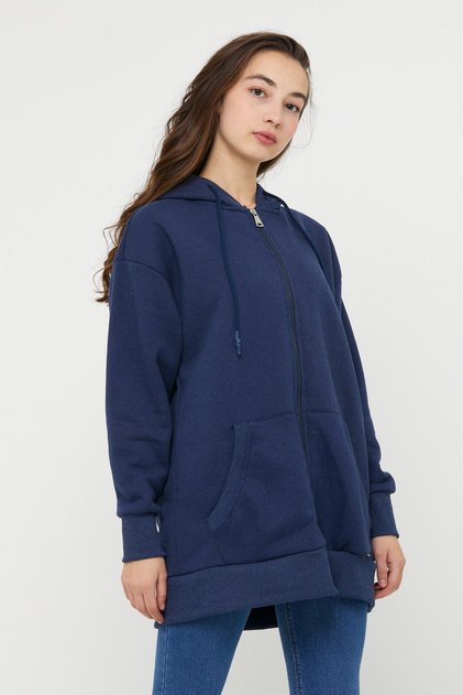 Unisex Zippered Sweatshirt Indigo