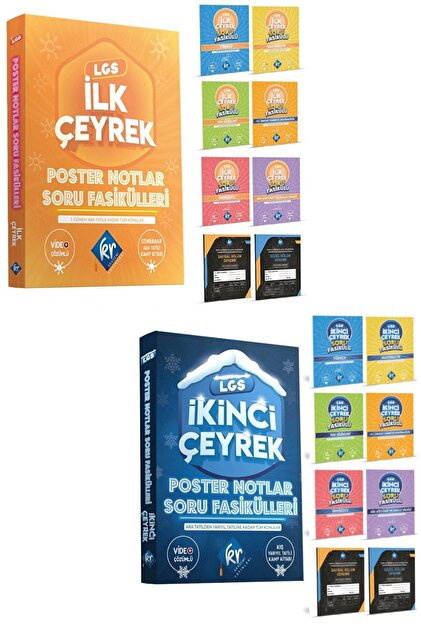 KR Akademi Yayınları LGS Poster Notlar İlk Çeyrek ve İkinci Çeyrek