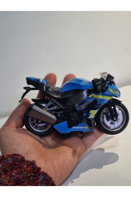 Hepsilazım Kawasaki ZX-14 2011 Model Mavi Renkli Oyuncak Motor 13