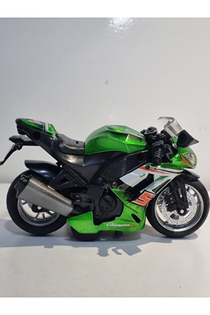 Hepsilazım Kawasaki ZX-14 2011 Model Yeşil Renkli Oyuncak Motor 13