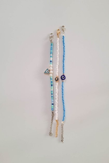 Evil Eye Beaded Bracelet Set