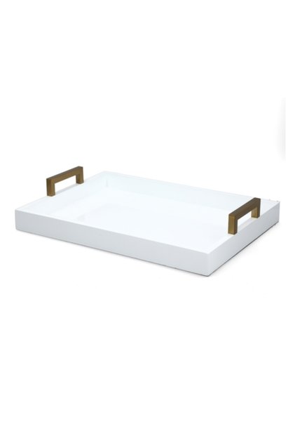 Rectangular Wooden Serving Tray with Handle 40cm